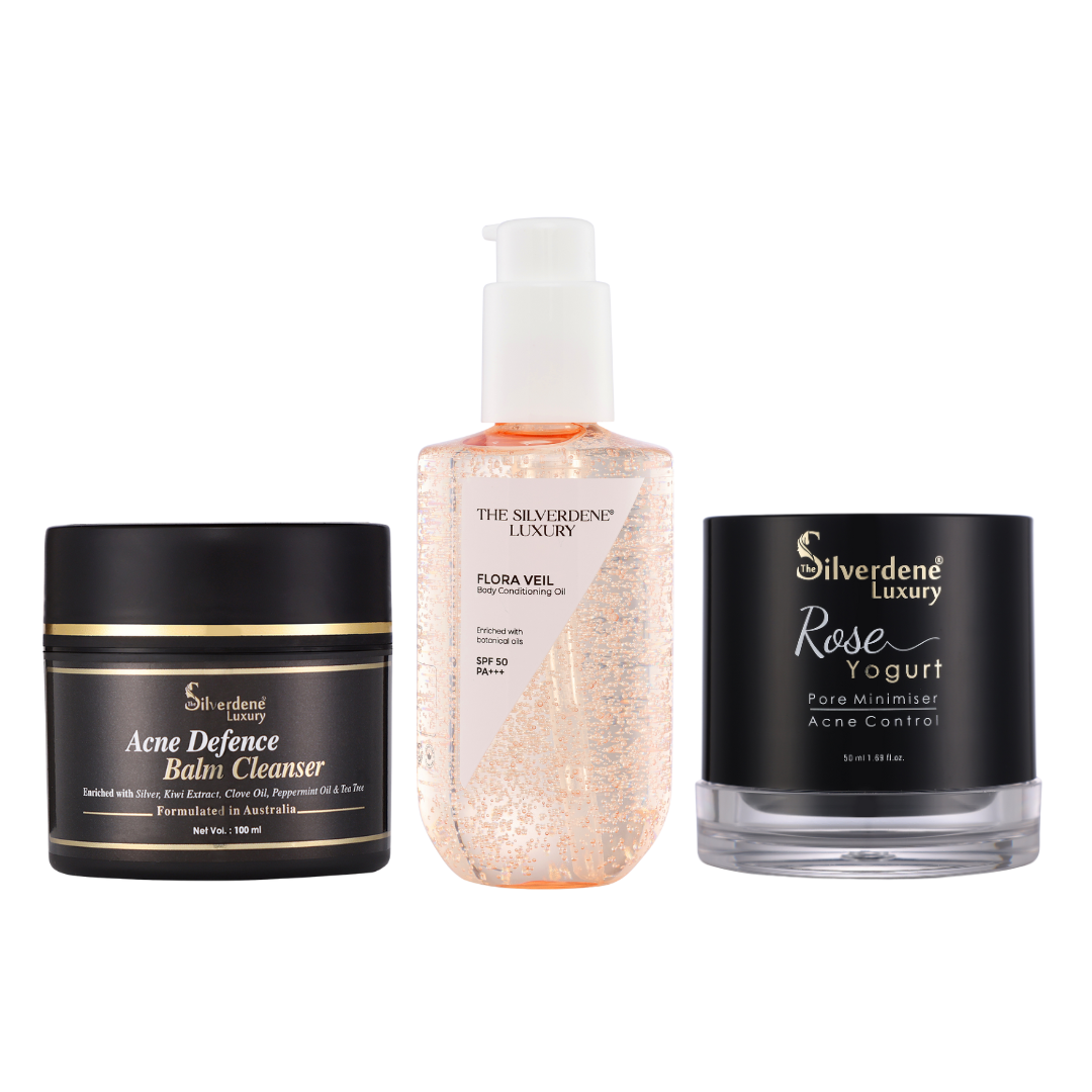Flora Veil Body Oil + Rose Yogurt + Balm Cleanser