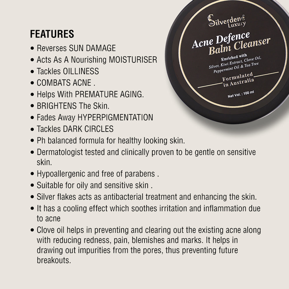 Silverdene- acne defence balm clenser