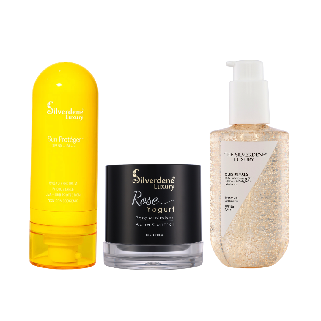 Oud Elysia Body Oil + Rose Yogurt + Sun Proteger