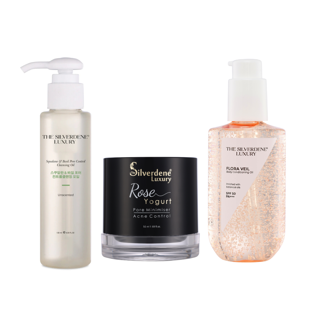Flora Veil Body Oil + Make Up Cleansing Oil + Rose Yogurt